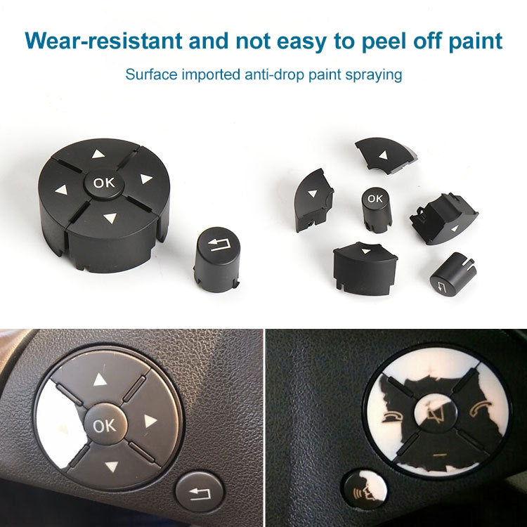 1 Pair Car Steering Wheel Switch Buttons Panel for Mercedes-Benz W204 2007-2014, Left Driving, 1 Pair (Black), 1 Pair (Grey), 1 Pair (Beige), 1 Pair (Brown)