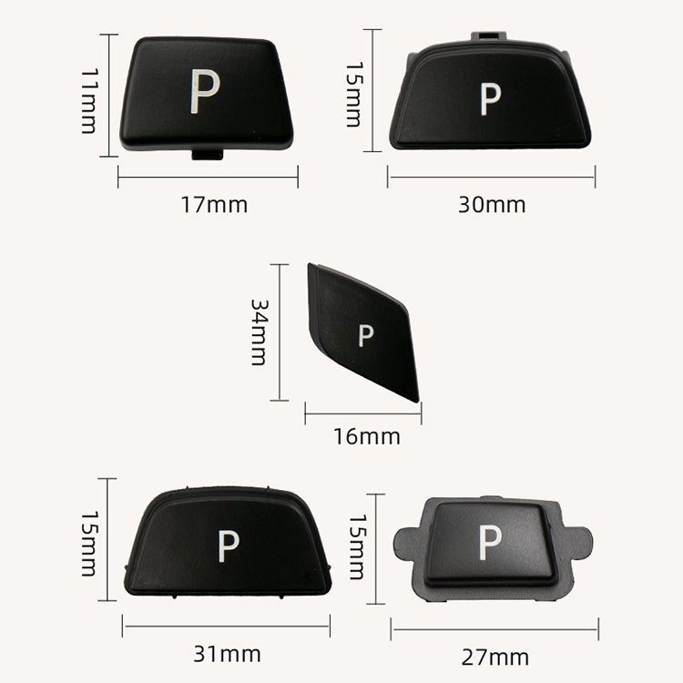 Car Gear Lever Auto Parking Button Letter P Cap for BMW 5 Series 2002-2010, Left Driving, For BMW 5 Series 2002-2010 (Black), For BMW 5 Series 2002-2010 (Blue), For BMW 5 Series 2002-2010 (Red)