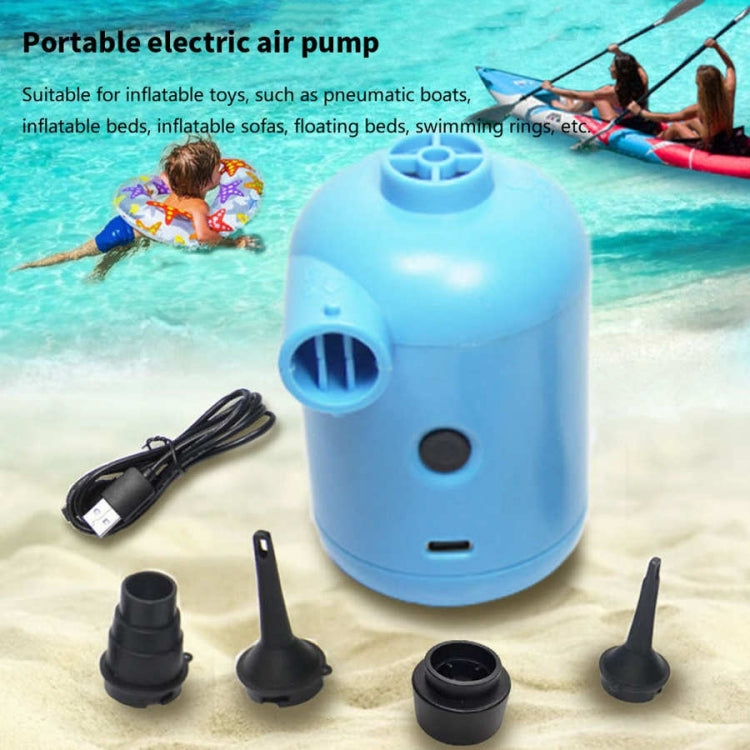 HT-426 USB Electric Air Pump for Rubber Boat Inflatable Bed, HT-426 (White), HT-426 (Blue)