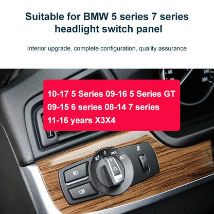 Car Rear Fog Light Switch Button Knob for BMW 5 Series 2010-2017, Left Driving, Rear Fog Light Switch