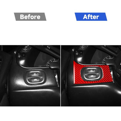 Carbon Fiber Car Headlight Switch Panel Sticker for Chevrolet Corvette C5 1998-2004, Left Drive, Headlight Switch Panel Sticker