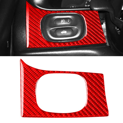 Carbon Fiber Car Headlight Switch Panel Sticker for Chevrolet Corvette C5 1998-2004, Left Drive, Headlight Switch Panel Sticker
