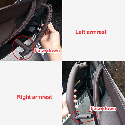 Car Left Side Inside Doors Handle Pull Trim Cover for BMW X5 / X6, Left Driving, Left Side (Beige), Left Side (Black), Left Side (Dark Coffee), Left Side (Orange), Left Side (Grey White)