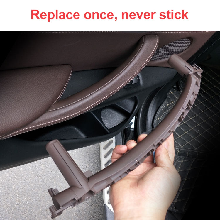 Car Left Side Inside Doors Handle Pull Trim Cover for BMW X5 / X6, Left Driving, Left Side (Beige), Left Side (Black), Left Side (Dark Coffee), Left Side (Orange), Left Side (Grey White)
