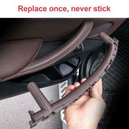 Car Left Side Inside Doors Handle Pull Trim Cover for BMW X5 / X6, Left Driving, Left Side (Beige), Left Side (Black), Left Side (Dark Coffee), Left Side (Orange), Left Side (Grey White)