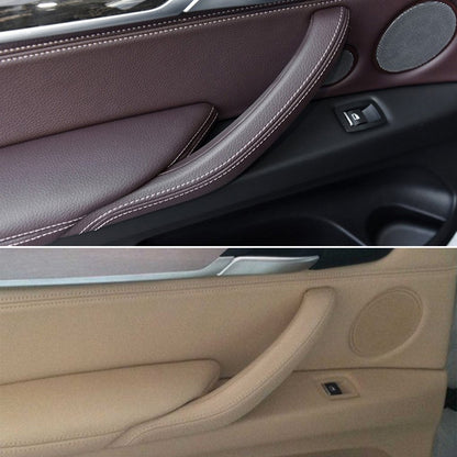 Car Left Side Inside Doors Handle Pull Trim Cover for BMW X5 / X6, Left Driving, Left Side (Beige), Left Side (Black), Left Side (Dark Coffee), Left Side (Orange), Left Side (Grey White)