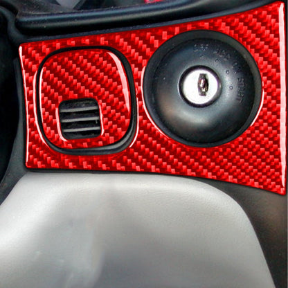 3 in 1 Carbon Fiber Car Headlight Key Panel Sticker for Chevrolet Corvette C5 1998-2004, Left Drive, 3 in 1 Headlight Key Panel Sticker