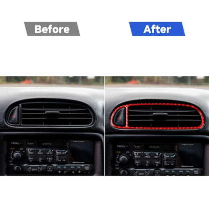 Carbon Fiber Car Air Outlet Sticker for Chevrolet Corvette C5 1998-2004, Left Drive, Air Outlet Sticker