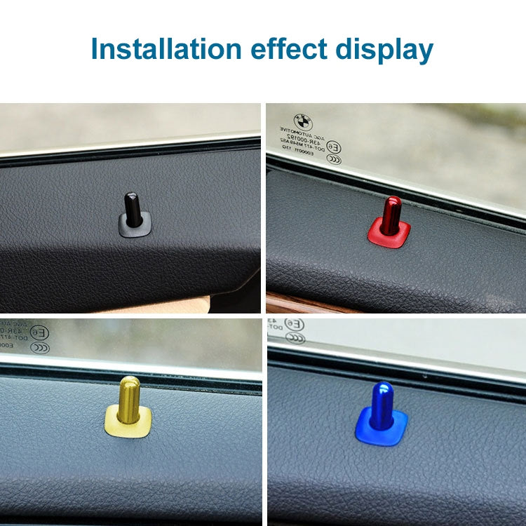 4 in 1 Car Door Latch Pin Door Screw Knob Cap Cover Trim for BMW F10, Left Driving, For BMW F10 (Gold), For BMW F10 (Blue), For BMW F10 (Red), For BMW F10 (Silver)