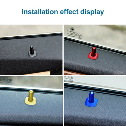4 in 1 Car Door Latch Pin Door Screw Knob Cap Cover Trim for BMW F10, Left Driving, For BMW F10 (Gold), For BMW F10 (Blue), For BMW F10 (Red), For BMW F10 (Silver)
