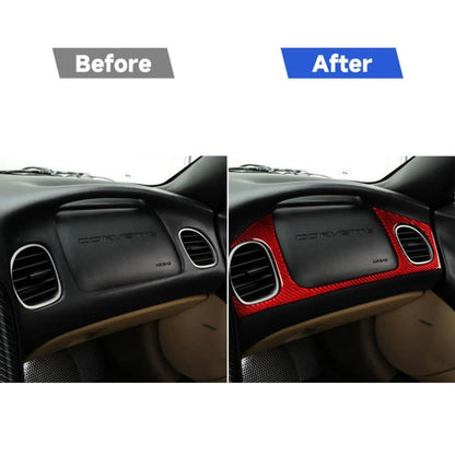 Carbon Fiber Car Front Passenger Seat Air Outlet Sticker for Chevrolet Corvette C5 1998-2004, Left Drive, Passenger Seat Air Outlet Sticker
