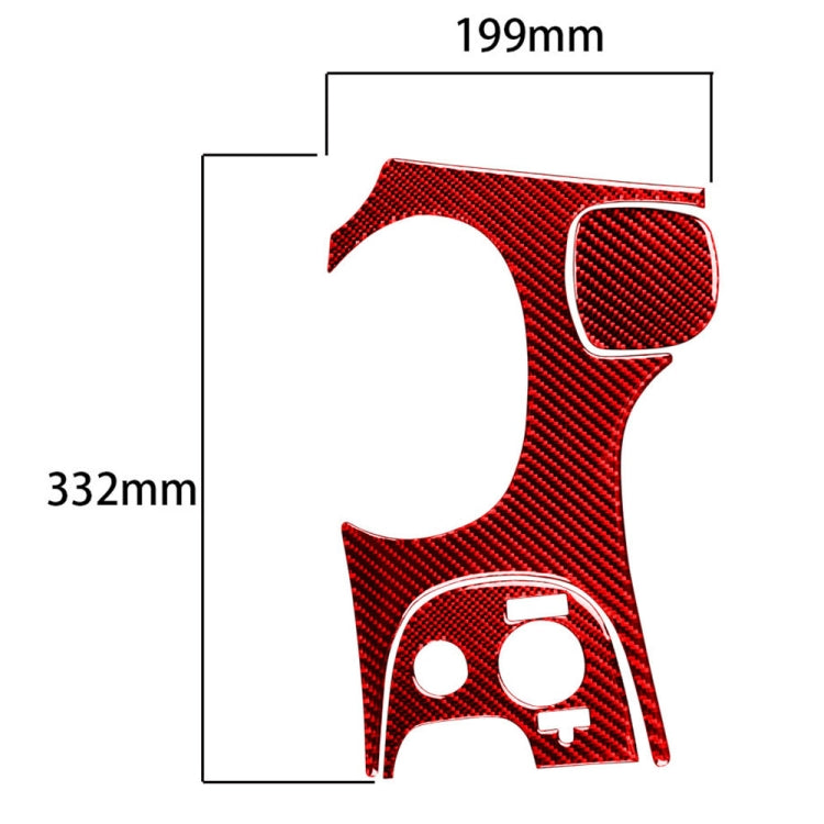 3 in 1 Carbon Fiber Car Gear Panel Sticker Kits D for Chevrolet Corvette C5 1998-2004, Left Drive, Gear Panel Sticker Kits D