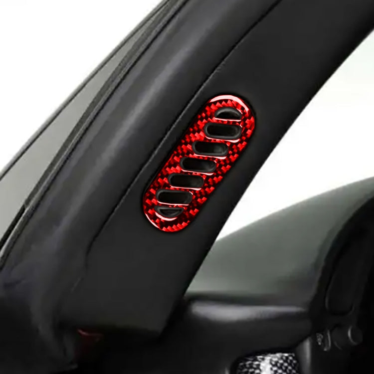 2 in 1 Car Carbon Fiber Sides Door A-pillar Air Outlet Sticker for Chevrolet Corvette C5 1998-2004, Left Drive, Sides Door A-pillar Air Outlet Sticker