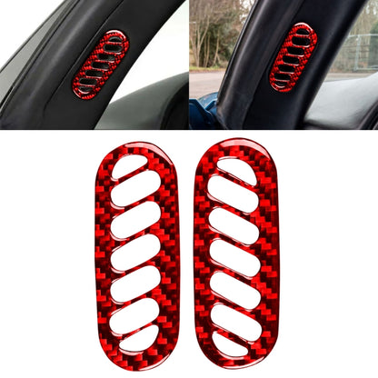 2 in 1 Car Carbon Fiber Sides Door A-pillar Air Outlet Sticker for Chevrolet Corvette C5 1998-2004, Left Drive, Sides Door A-pillar Air Outlet Sticker