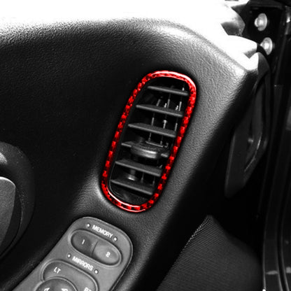 2 in 1 Car Carbon Fiber Driver Side Air Vent Sticker for Chevrolet Corvette C5 1998-2004, Left Drive, Driver Side Air Vent Sticker