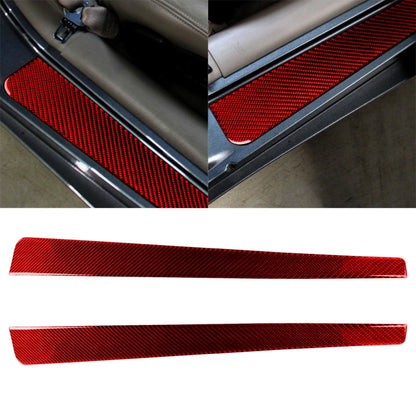 2 in 1 Car Carbon Fiber Threshold Sticker for Chevrolet Corvette C5 1998-2004, Left Drive, Threshold Sticker