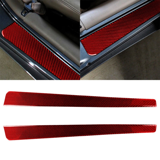 2 in 1 Car Carbon Fiber Threshold Sticker for Chevrolet Corvette C5 1998-2004, Left Drive, Threshold Sticker