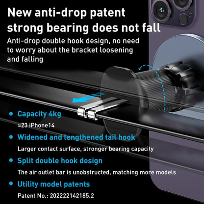 MOMAX MoVe Universal Transparent Magnetic Air Outlet Car Holder, CM22E, CM22L