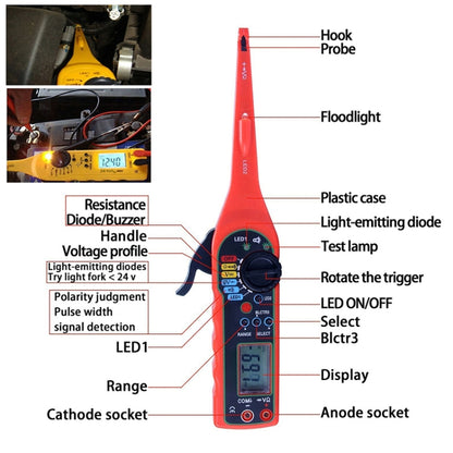 MS8211 Car Electric Circuit Tester, MS8211 (Red), MS8211 (Yellow)