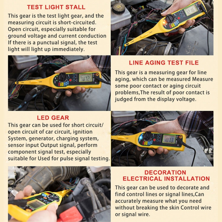 MS8211 Car Electric Circuit Tester, MS8211 (Red), MS8211 (Yellow)