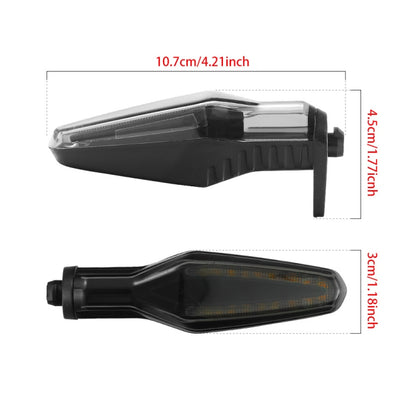 2pcs KC062 For BMW R1200 Motorcycle 18LEDs Turn Signal Light, KC062 (Transparent Black)