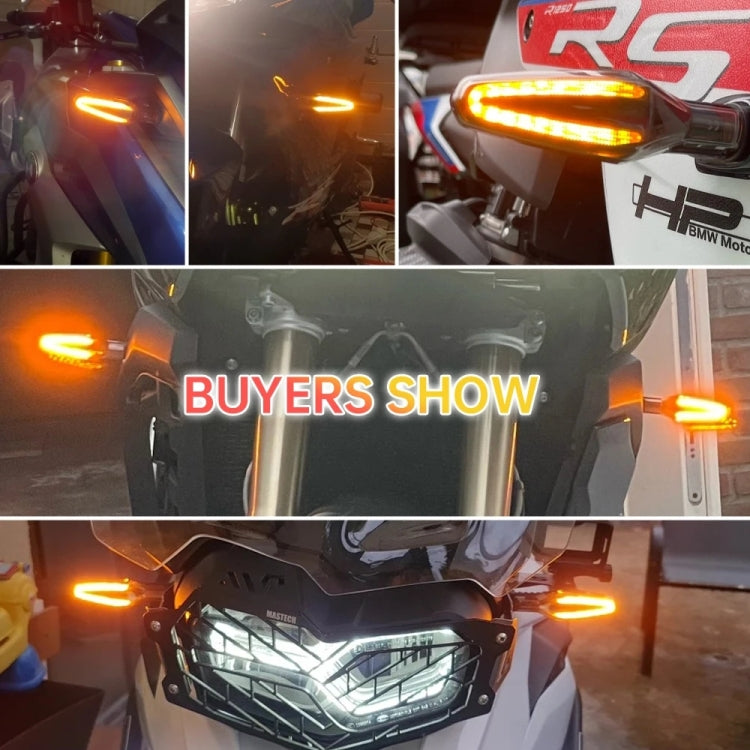 2pcs KC062 For BMW R1200 Motorcycle 18LEDs Turn Signal Light, KC062 (Transparent Black)
