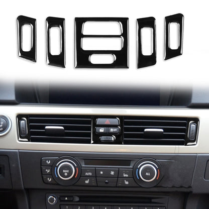 For BMW 3 Series E90/E92/E93 2005-2012 5pcs High Profile Car Air Conditioner Air Outlet Decorative Sticker, Left and Right Drive Universal, High Profile Car Air Outlet Decorative