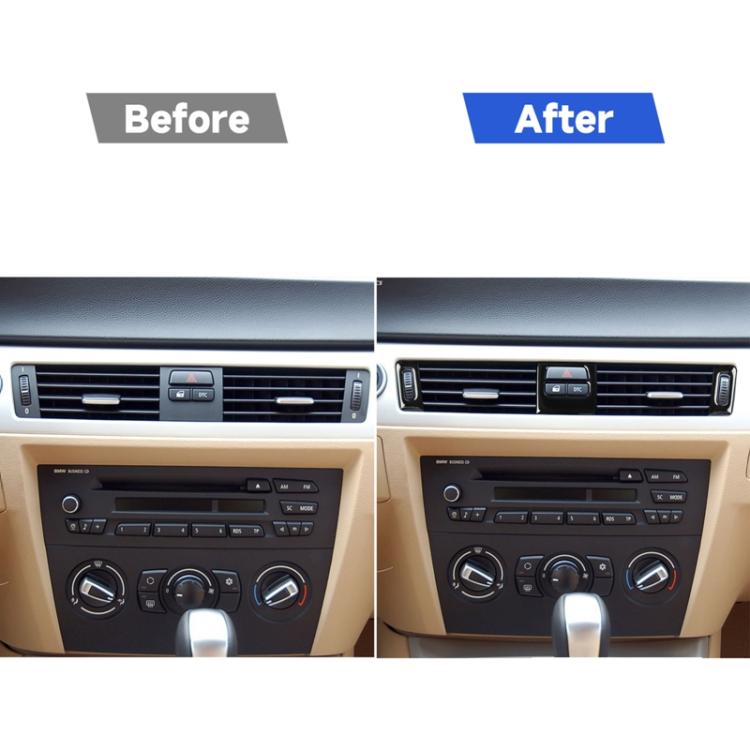 For BMW 3 Series E90/E92/E93 2005-2012 5pcs Low Allocation Car Air conditioner Air Outlet Decorative Sticker, Left and Right Drive Universal, Low Allocation Car Air Outlet Decorative