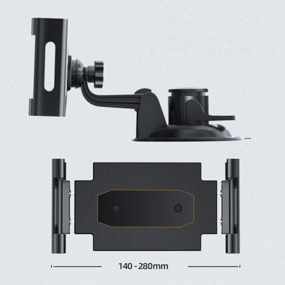 Car Dashboard Tablet Holder PU Suction Cup Windshield Bracket + Tray, PU Suction Cup + Tray