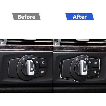 For BMW 3 Series E90 2005-2012 Car Headlight Switch Decorative Sticker Fine Style, Left and Right Drive Universal, Car Headlight Switch Fine Style