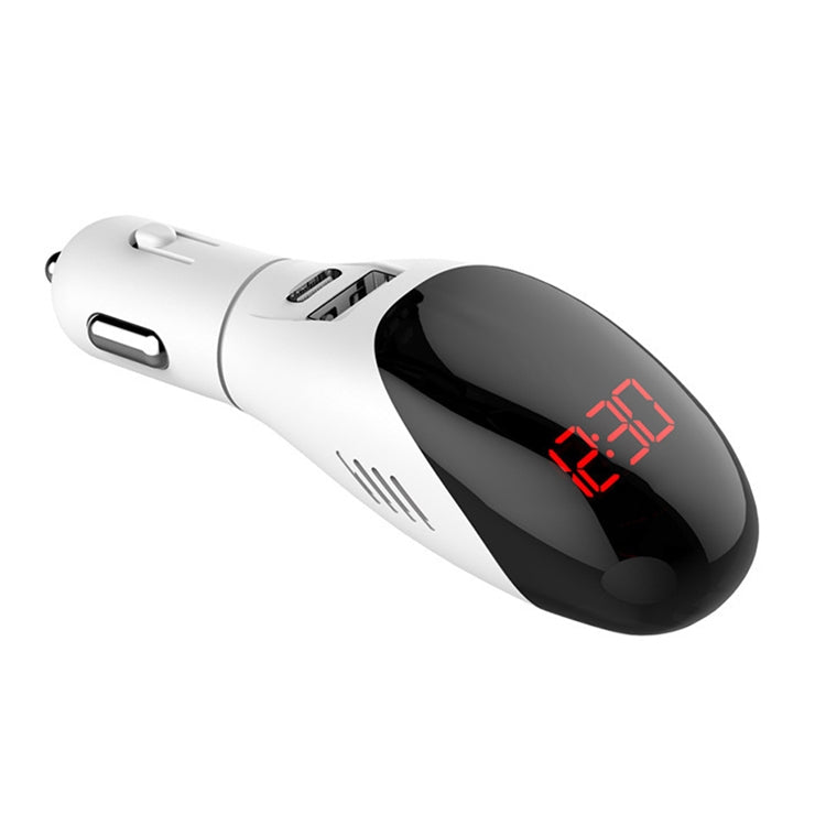 Multifunctional Formaldehyde Removal Air Purifier QC3.0 Car Phone Charger Display Screen