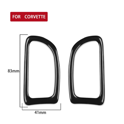 For Chevrolet Corvette C7 2014-2019 Car Dashboard Defogging Vent Decorative Sticker, Left Drive, Dashboard Defogging Vent
