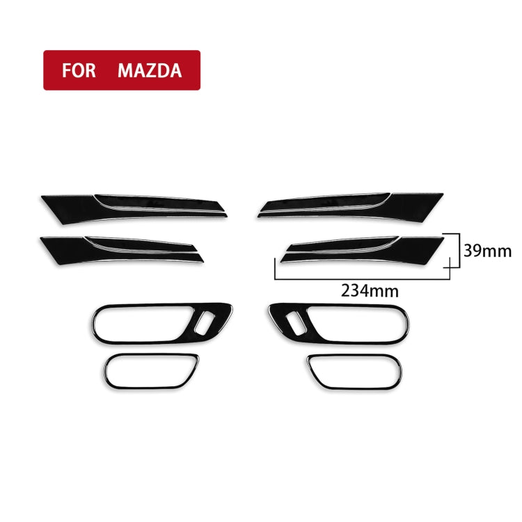For Mazda 3 Axela 2010-2013 12 in 1 Car Door Handle Set Decorative Sticker, Left and Right Drive Universal, Door Handle Set