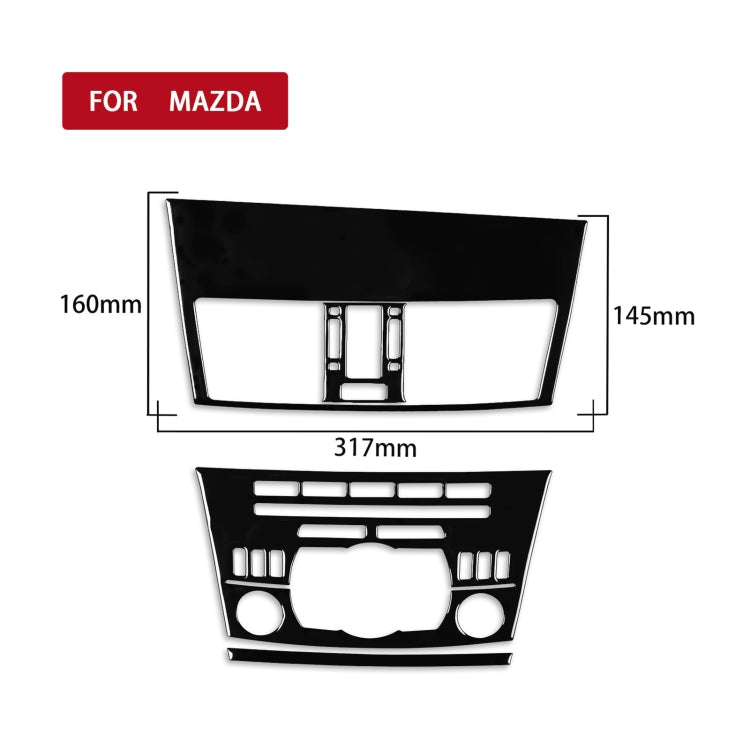 For Mazda 3 Axela 2010-2013 4 in 1 Car Central Control Radio Set A Decorative Sticker, Left Drive, Central Control Radio Set A, Left Drive