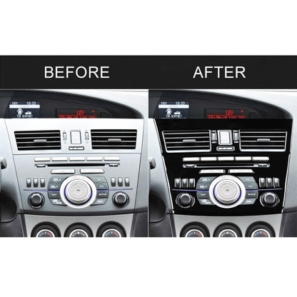 For Mazda 3 Axela 2010-2013 4 in 1 Car Central Control Radio Set A Decorative Sticker, Left Drive, Central Control Radio Set A, Left Drive