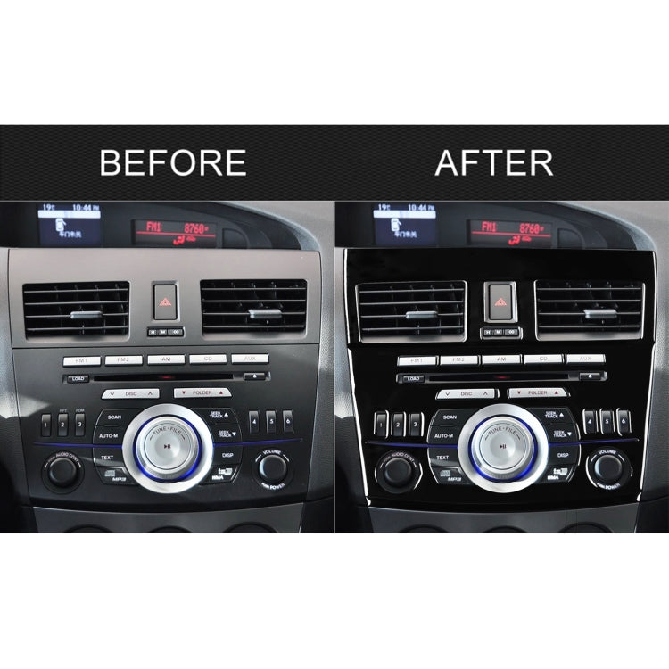 For Mazda 3 Axela 2010-2013 4 in 1 Car Central Control Radio Set B Decorative Sticker, Left Drive, Central Control Radio Set B, Left Drive