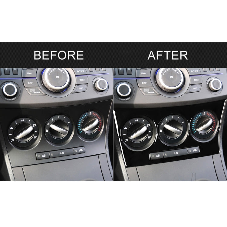 For Mazda 3 Axela 2010-2013 Car AC Button B Decorative Sticker, Left and Right Drive Universal, AC Button B
