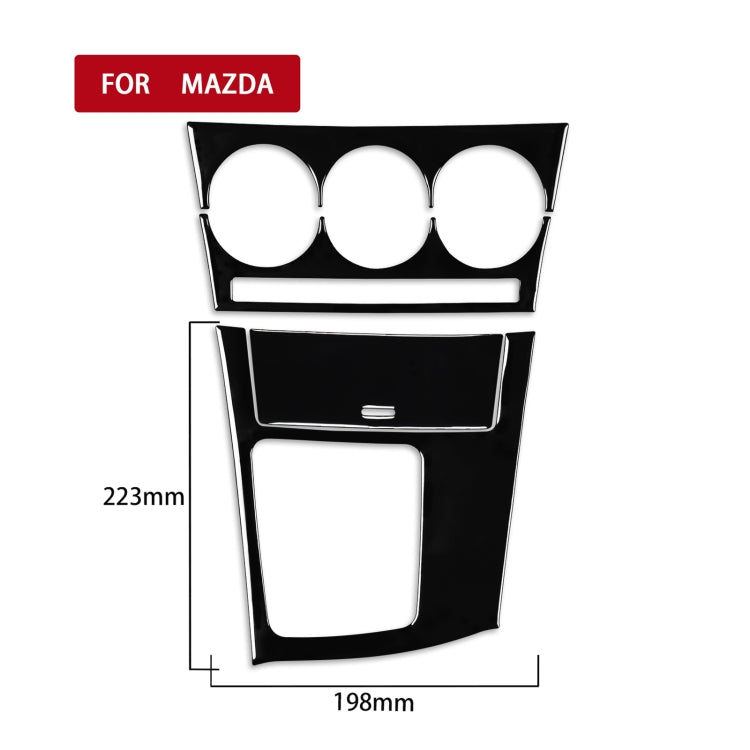 For Mazda 3 Axela 2010-2013 4 in 1 Car AC Gear Frame Set A Decorative Sticker, Left Drive, AC Gear Frame Set A, Left Drive