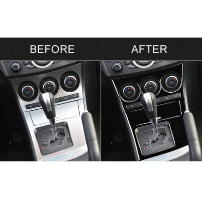 For Mazda 3 Axela 2010-2013 4 in 1 Car AC Gear Frame Set A Decorative Sticker, Left Drive, AC Gear Frame Set A, Left Drive