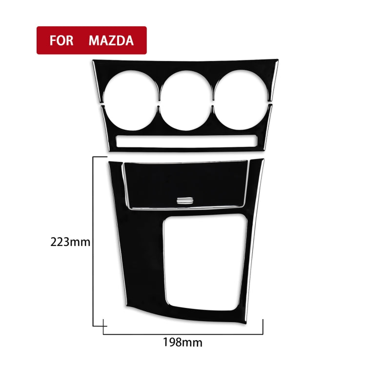 For Mazda 3 Axela 2010-2013 4 in 1 Car AC Gear Frame Set A Decorative Sticker, Right Drive, AC Gear Frame Set A, Right Drive