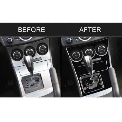 For Mazda 3 Axela 2010-2013 6 in 1 Car AC Gear Panel Set B Decorative Sticker, Left Drive, AC Gear Panel Set B, Left Drive