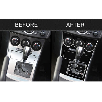 For Mazda 3 Axela 2010-2013 6 in 1 Car AC Gear Panel Set B Decorative Sticker, Right Drive, AC Gear Panel Set B, Right Drive