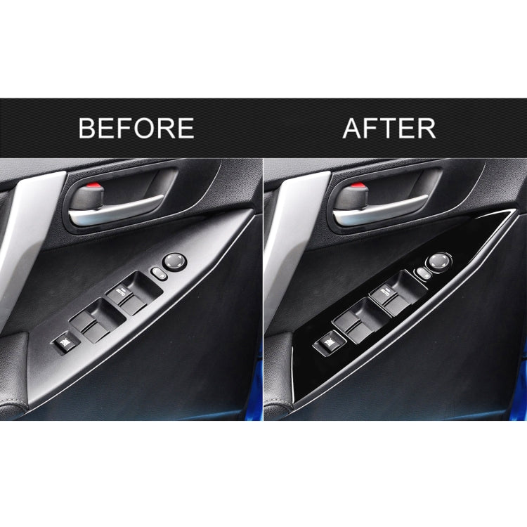 For Mazda 3 Axela 2010-2013 4 in 1 Car Window Lift Panel Decorative Sticker, Left Drive, Window Lift, Left Drive