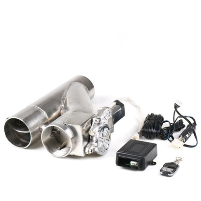CNSPEED Y Shape 2 In 1 Car Remote Control Electric Exhaust Valve Pipe, Size: 2.25 inch, Size: 2.25 inch