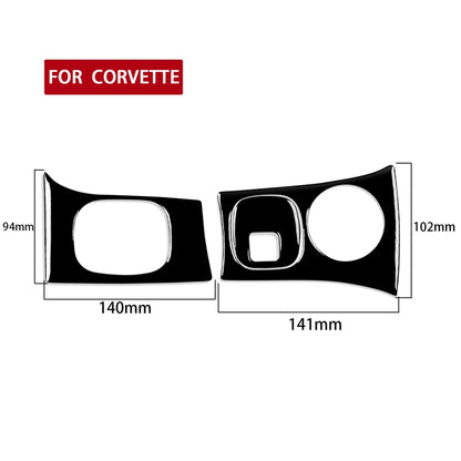 For Chevrolet Corvette C5 1998-2004 Car Key Panel + Headlight Switch Decorative Sticker, Left Drive, Key Panel + Headlight Switch