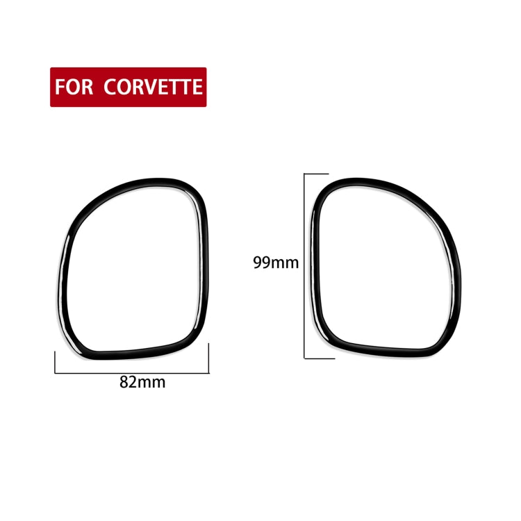 For Chevrolet Corvette C5 1998-2004 Car Copilot Air Outlet Ring Decorative Sticker, Left Drive, Copilot Air Outlet Ring