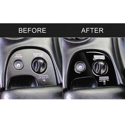 For Chevrolet Corvette C5 2000-2004 Car Lower Console B with Traction Control Decorative Sticker, Left Drive, Lower Console B with Traction Control