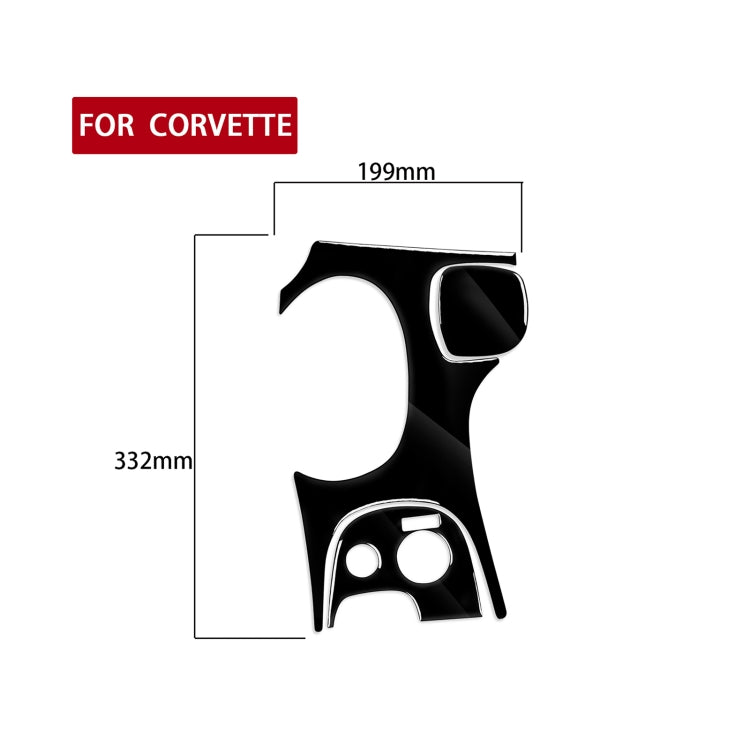 For Chevrolet Corvette C5 1998-2004 3 in 1 Car Gear Panel B Decorative Sticker, Left Drive, Gear Panel B