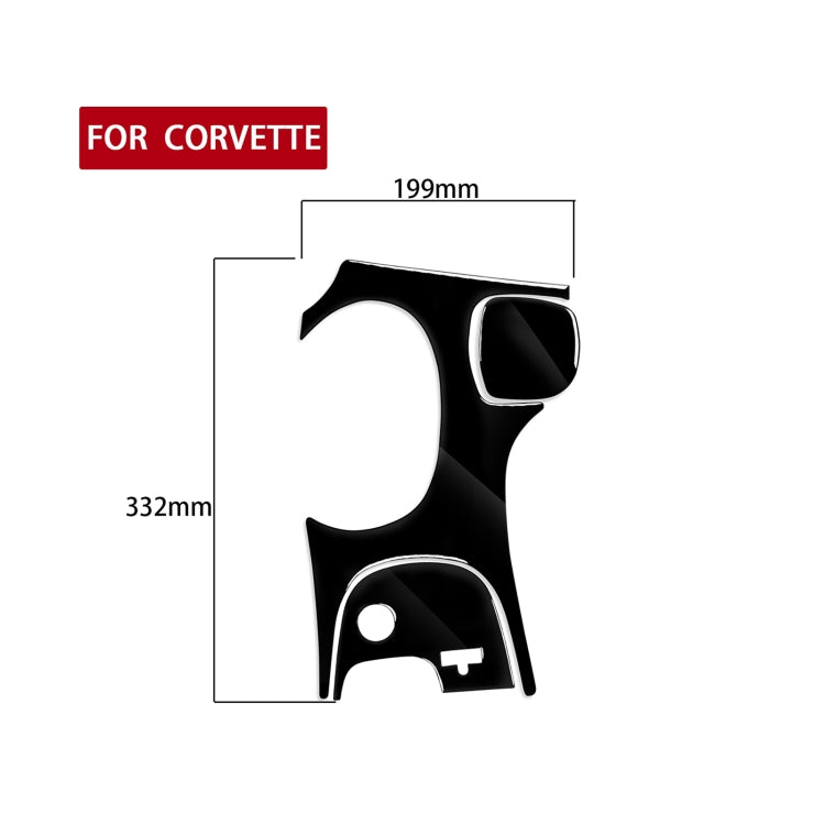 For Chevrolet Corvette C5 1998-2004 3 in 1 Car Gear Panel C Decorative Sticker, Left Drive, Gear Panel C
