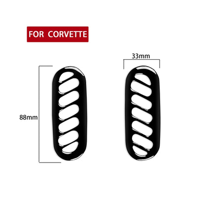 For Chevrolet Corvette C5 1998-2004 Car Side Door A-pillar Air Outlet Ring Decorative Sticker, Left Drive, Door A-pillar Air Outlet Ring